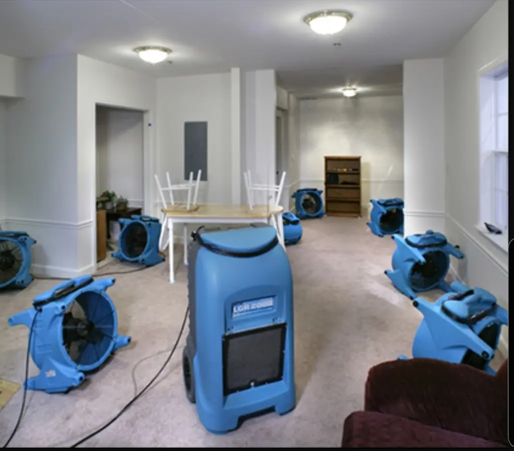 Air movers and dehumidifier setup for Water Extraction & Removal in Fernandina Beach